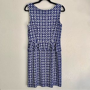 Donna Morgan Blue White Minimalist Summer Spring Event Dress Cruise Formal 10